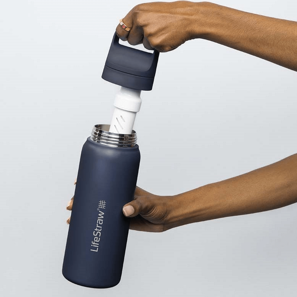 LifeStraw Go 2.0 Series Drikkeflaske i rustfrit stål Havblå (1000 ml)