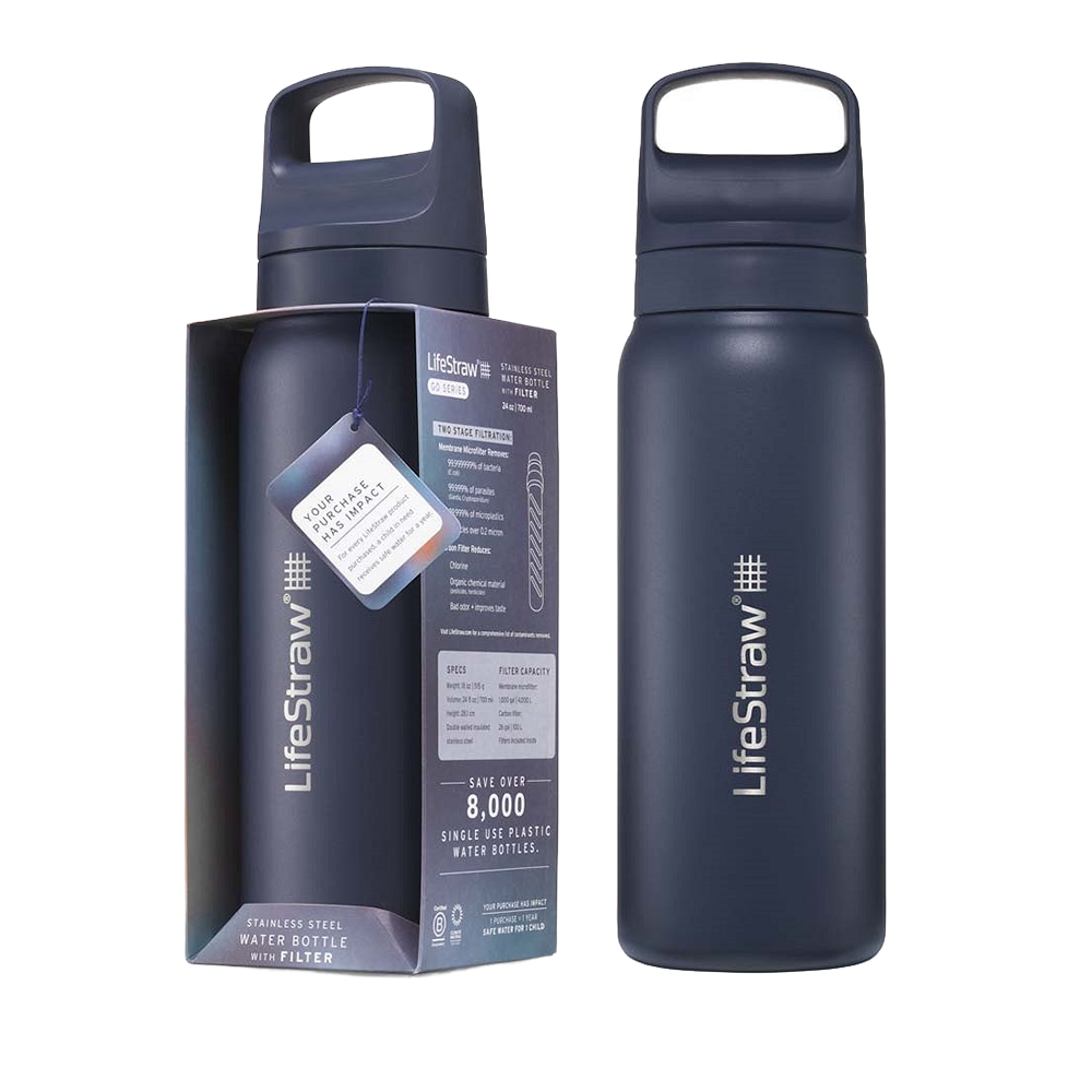 LifeStraw Go 2.0 Series Drikkeflaske i rustfrit stål Havblå (700 ml)
