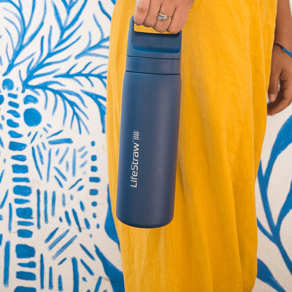 LifeStraw Go 2.0 Series Drikkeflaske i rustfrit stål Havblå (700 ml)