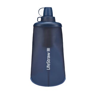LifeStraw Peak Series Sammenfoldelig Klemmeflaske 650ml Bjergblå