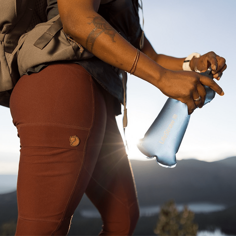 LifeStraw Peak Series Sammenfoldelig Klemmeflaske 650ml Mørk Bjerggrå