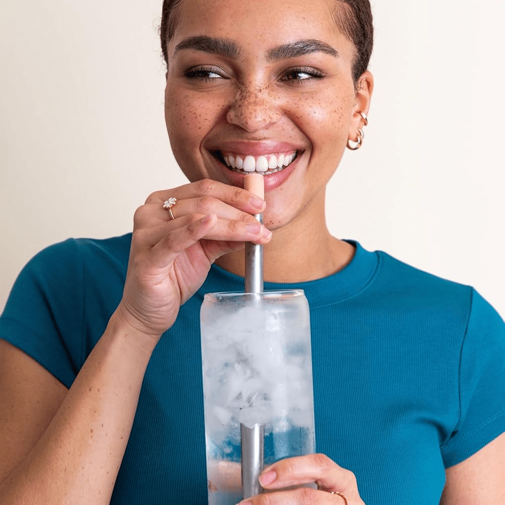 LifeStraw Sip filter sugerør i rustfrit stål - Abrikosrosa