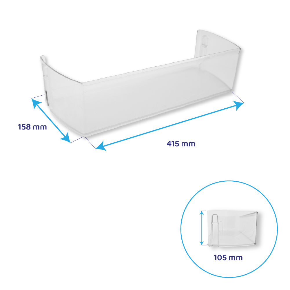 LG Køleskabslågehylde 415x158mm MAN64889901
