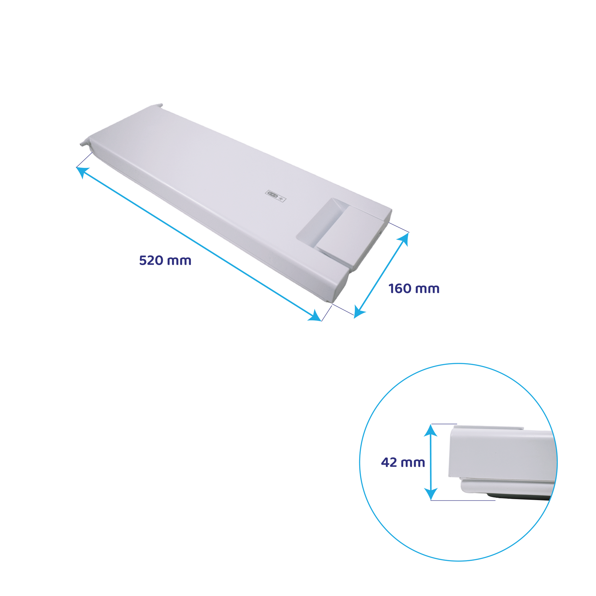 Indesit fryserdør 520 x 160 mm / 481244069384