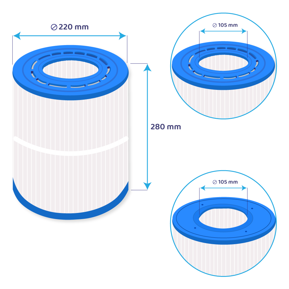 Swimmingpool vandfilter egnet til Sta-Rite 35TX / 35TXR / 35GPM-TX