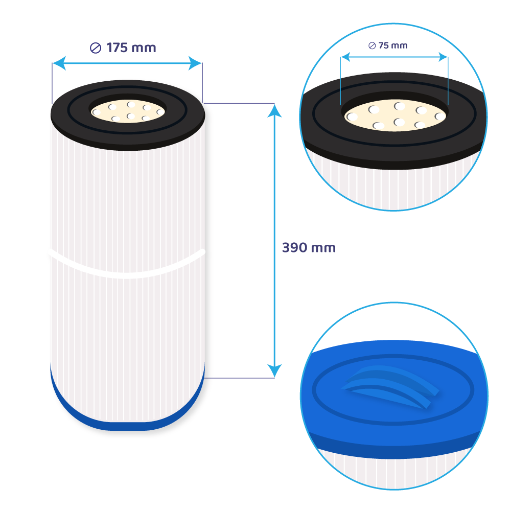 Darlly swimmingpool vandfilter Filtrinov MX18 / MX25