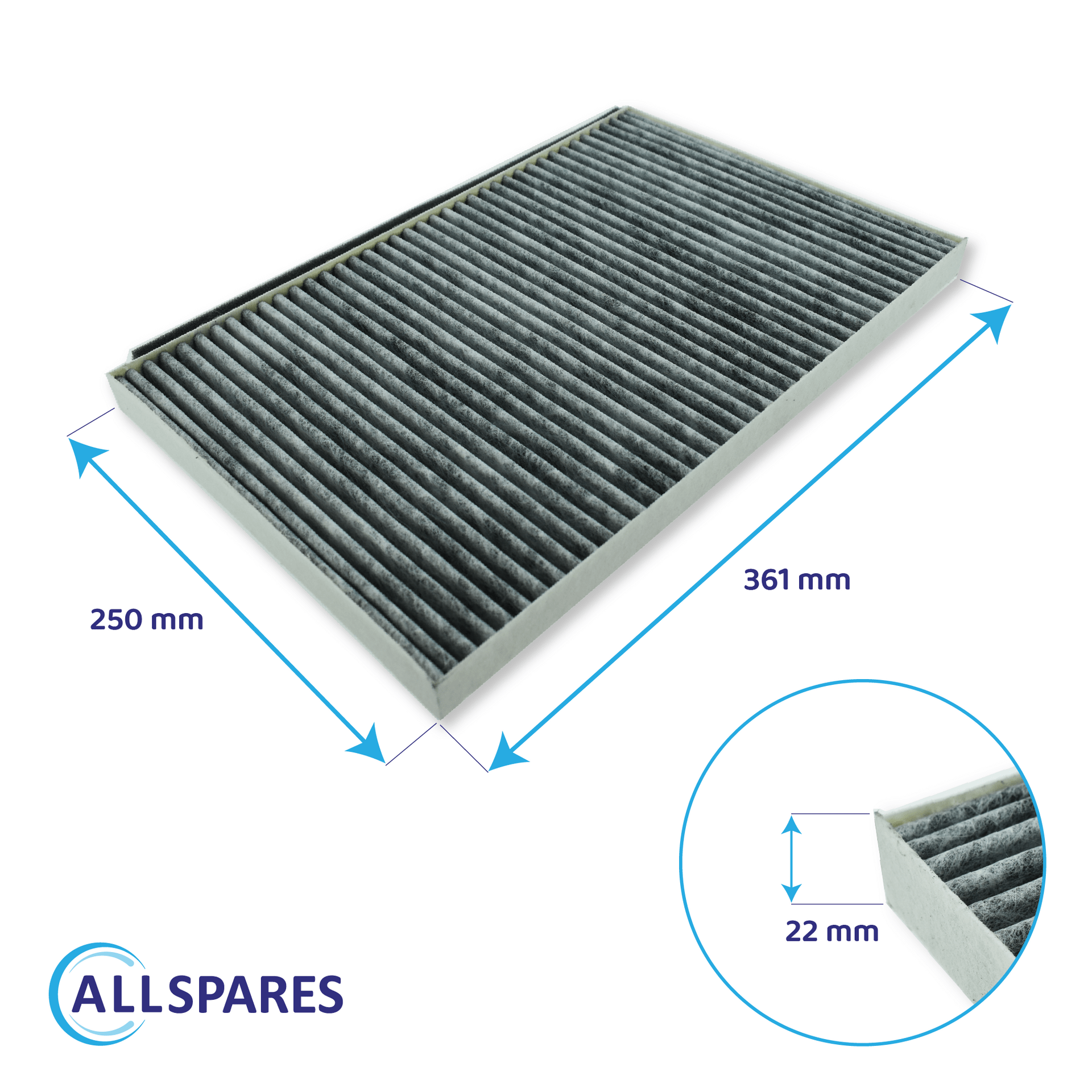 CleanAir Plus kulfilter egnet til Balay 11041790 (2 stk.)
