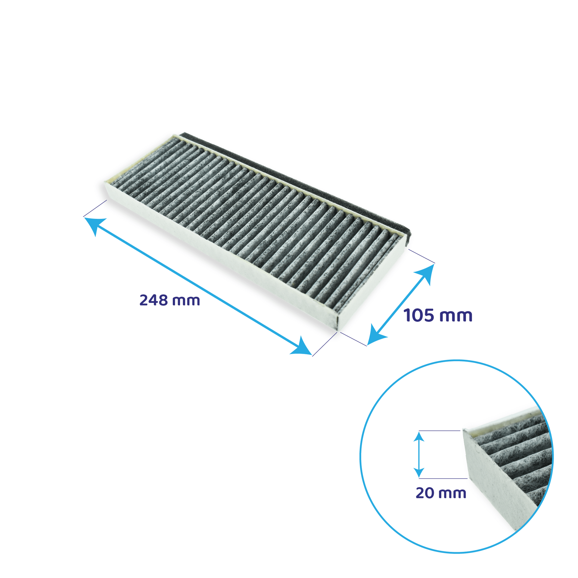 CleanAir Plus kulfilter egnet til Balay 11041790 (2 stk.)