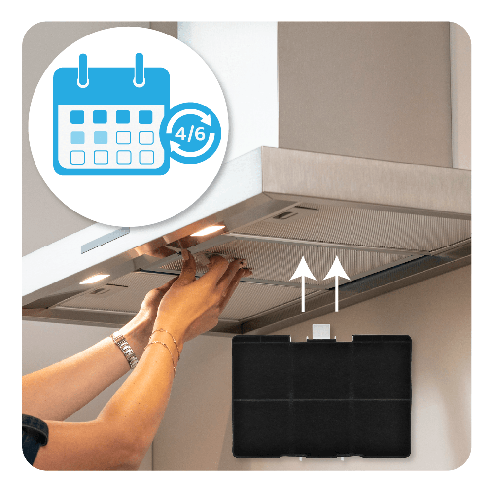 AllSpares kulfilter egnet til 11026771 / DHZ5345 / 705432 til en skorstensbredde på 345 mm