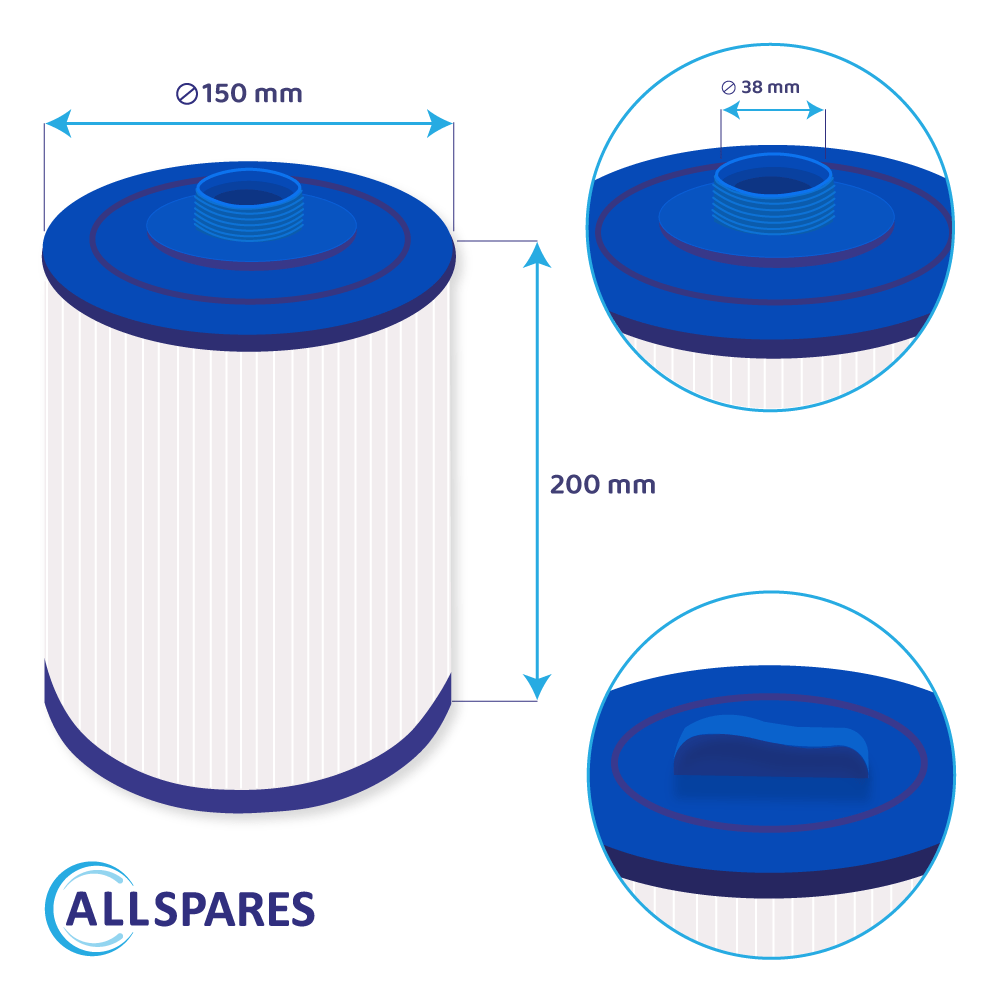 Spa vandfilter egnet til PMAX50-P4 / SC718 / 50353 / 5CH-35