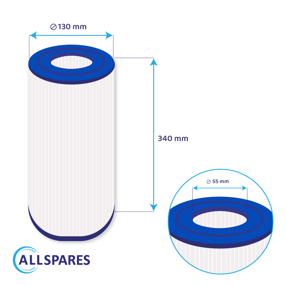 Spa vandfilter egnet til PRB25-IN / SC704 / 42513 / C-4326