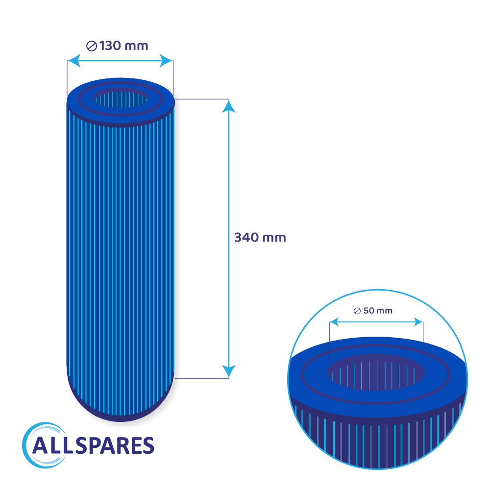 Spa vandfilter egnet til PRB25-IN-M / SC704-S / 42513 (antibakteriel)