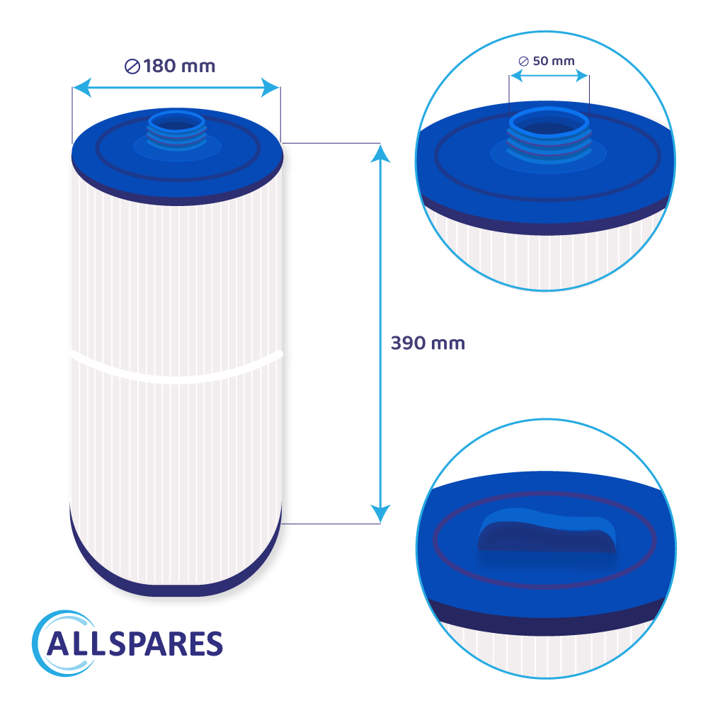 Spa vandfilter egnet til J300 / J400 / J500 / SC702