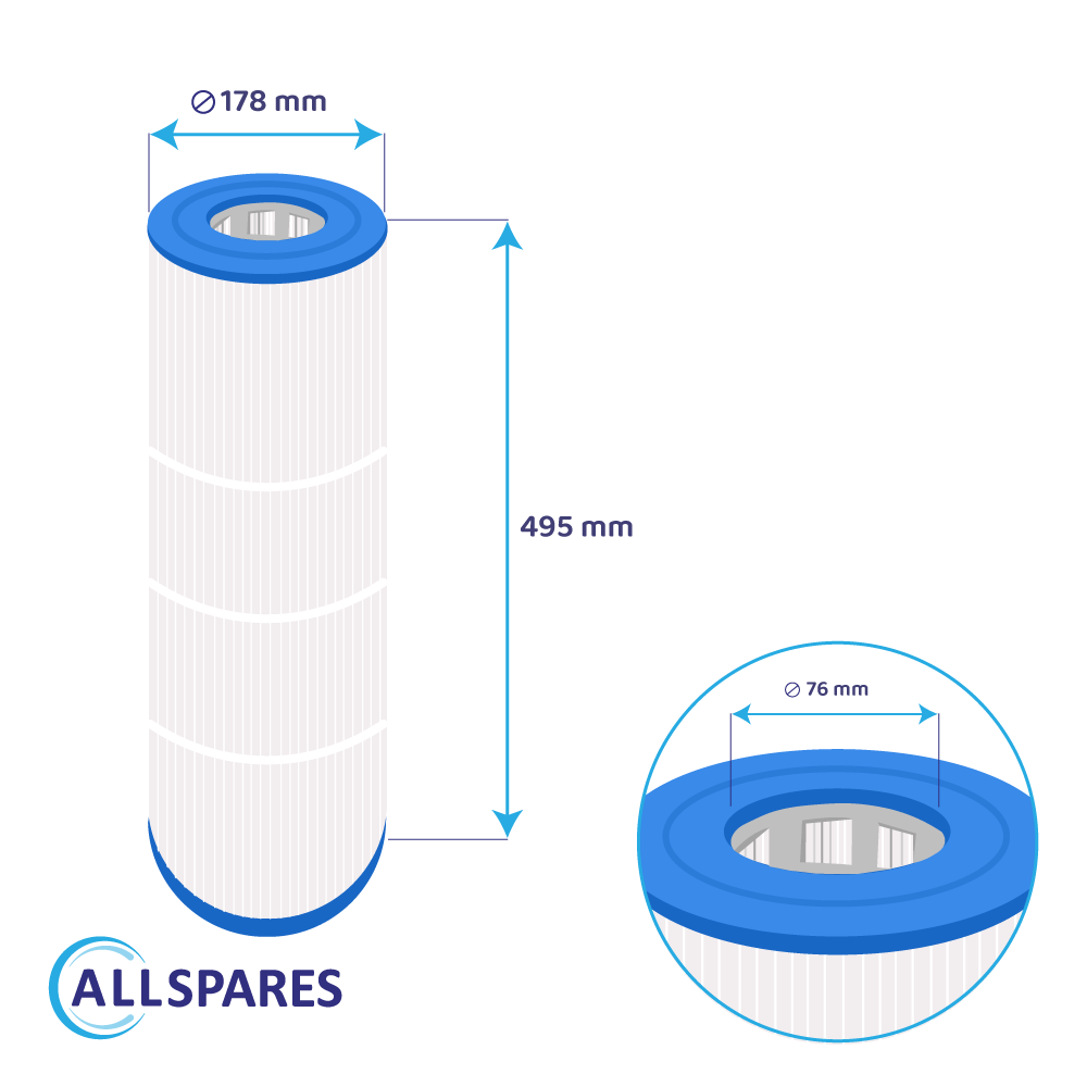 Spa / swimmingpool vandfilter egnet til Hayward StarClear C500 / C500EURO / CX500RE