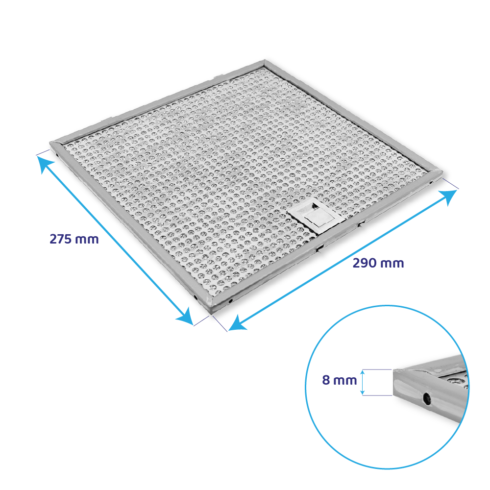 Whirlpool metalfilter 275 x 290 mm 482000099560