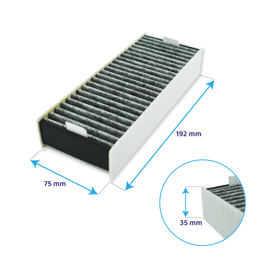CleanAir kulfilter egnet til Siemens 17004796 / HZ9VRCR0 (4 stk.)