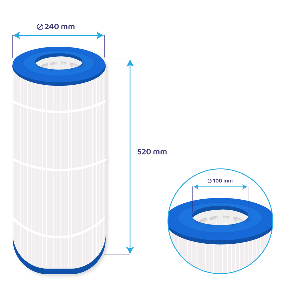 Darlly swimmingpool vandfilter AstralPool Terra 100 / Astral 2510 CE / PAST100 / PC138 / C-8499