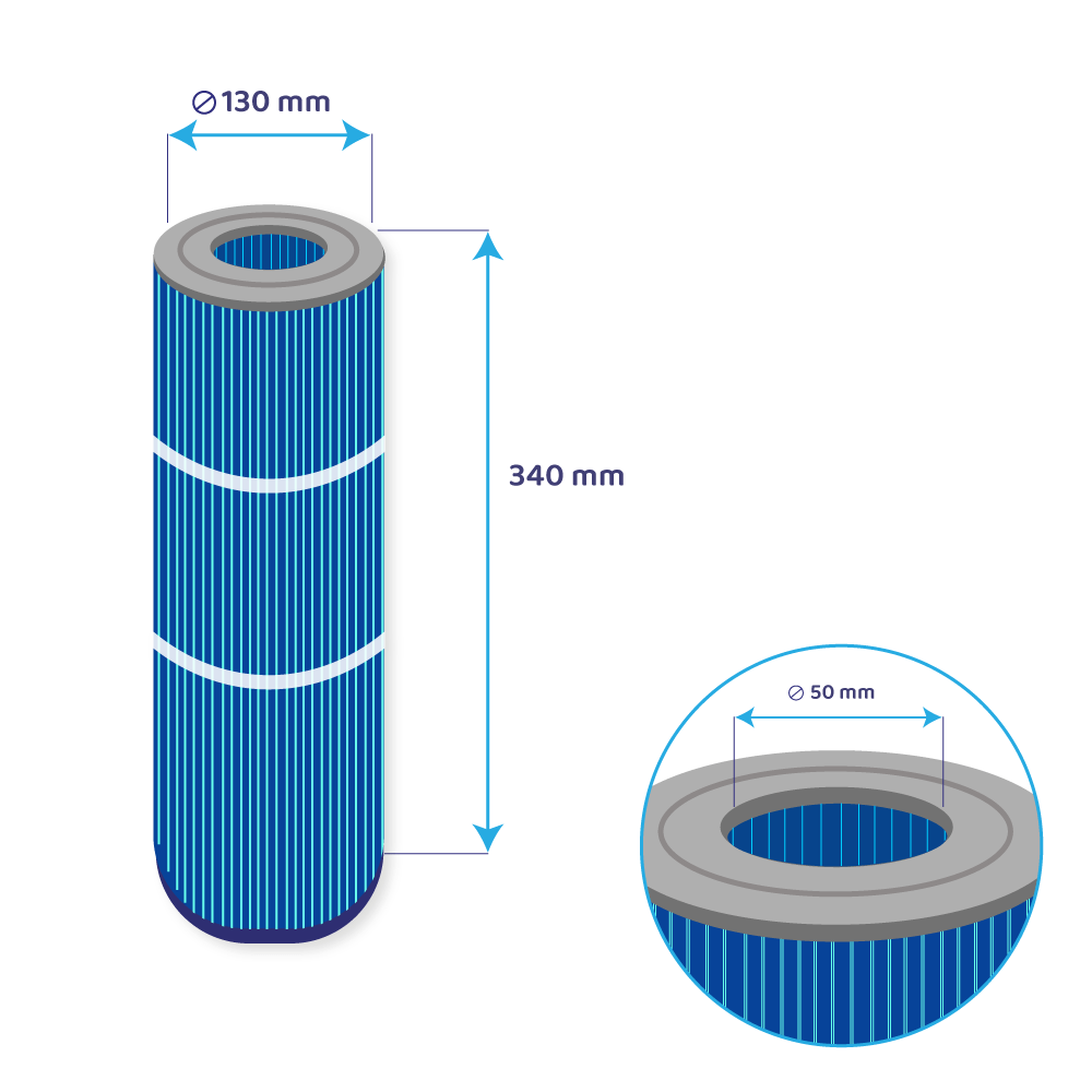 Darlly Silverstream spa vandfilter SC704-S / 42513 (antibakteriel)
