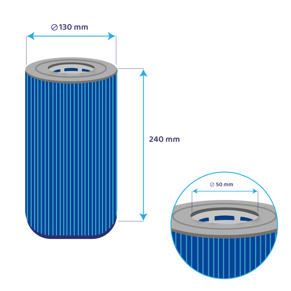 Darlly Silverstream spa vandfilter Wellis spa AKU0116 / AKU1608 / SC705-S / 40353 (antibakteriel)