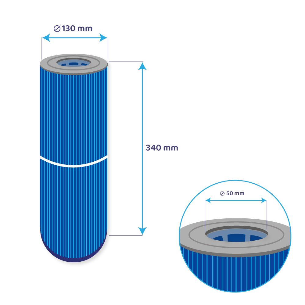 Darlly Silverstream spa vandfilter SC706-S / 40506M (antibakteriel)