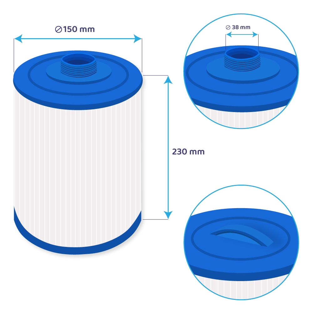 Darlly spa vandfilter SC709 / 60471 / 6CH-47