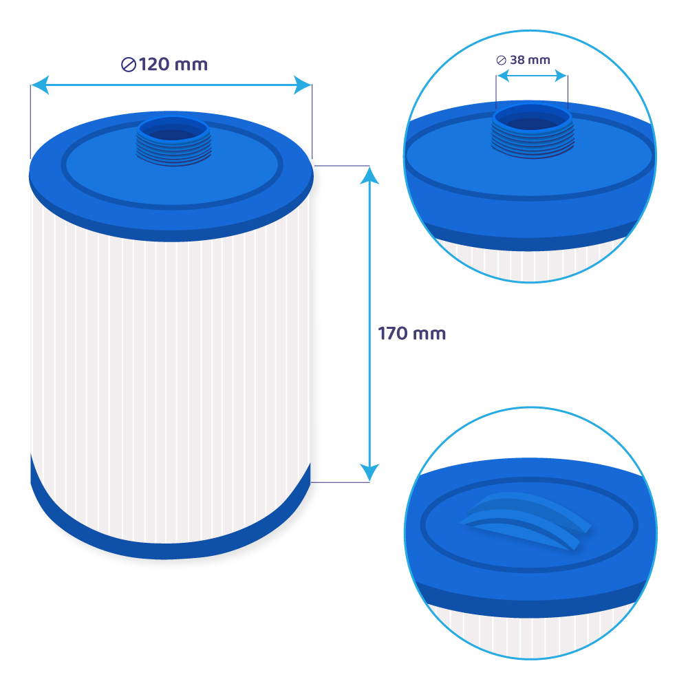 Darlly Saratoga spa vandfilter 20241-238 / SC715 / 40201 / 4CH-20