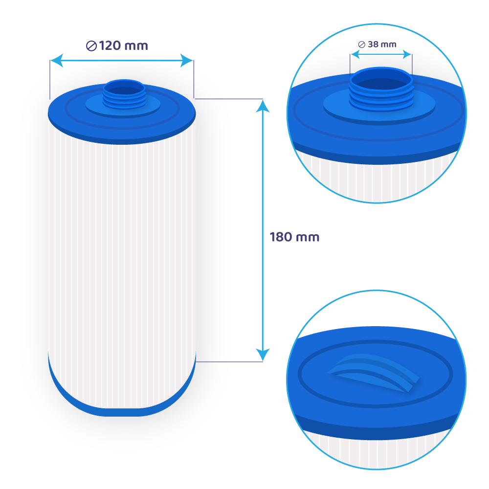 Darlly spa vandfilter SC728 / 40206 / 4CH-925