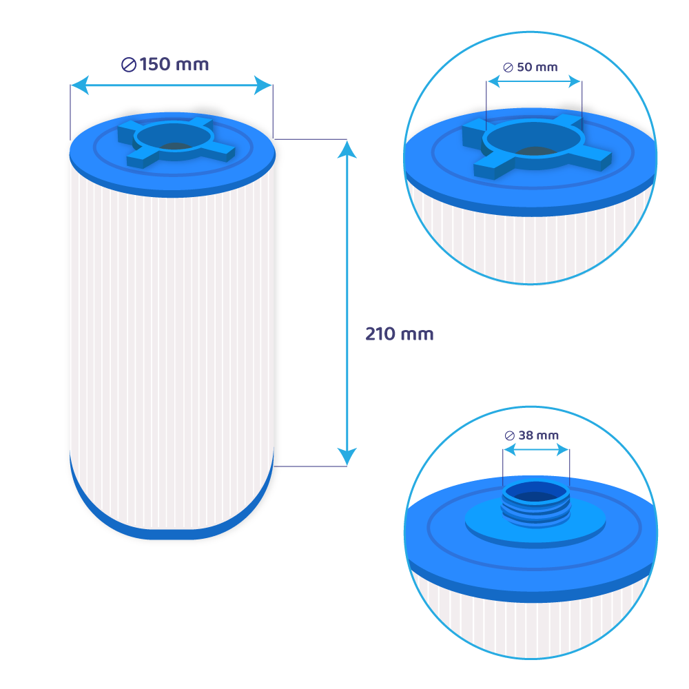 Darlly spa vandfilter SC737 / PWW100ST Bas / 60403 / 6CH-942