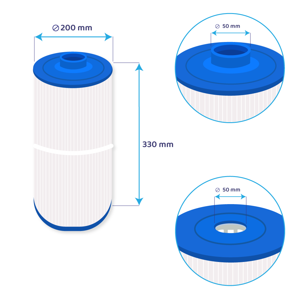 Darlly Coleman spa vandfilter / MAAX / 100594 / 3301-2262 / PCS75N / 80753
