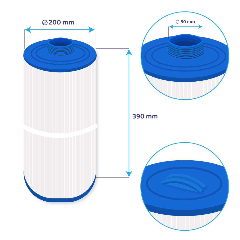 Darlly spa vandfilter SC813 / J200 / 8CH-102