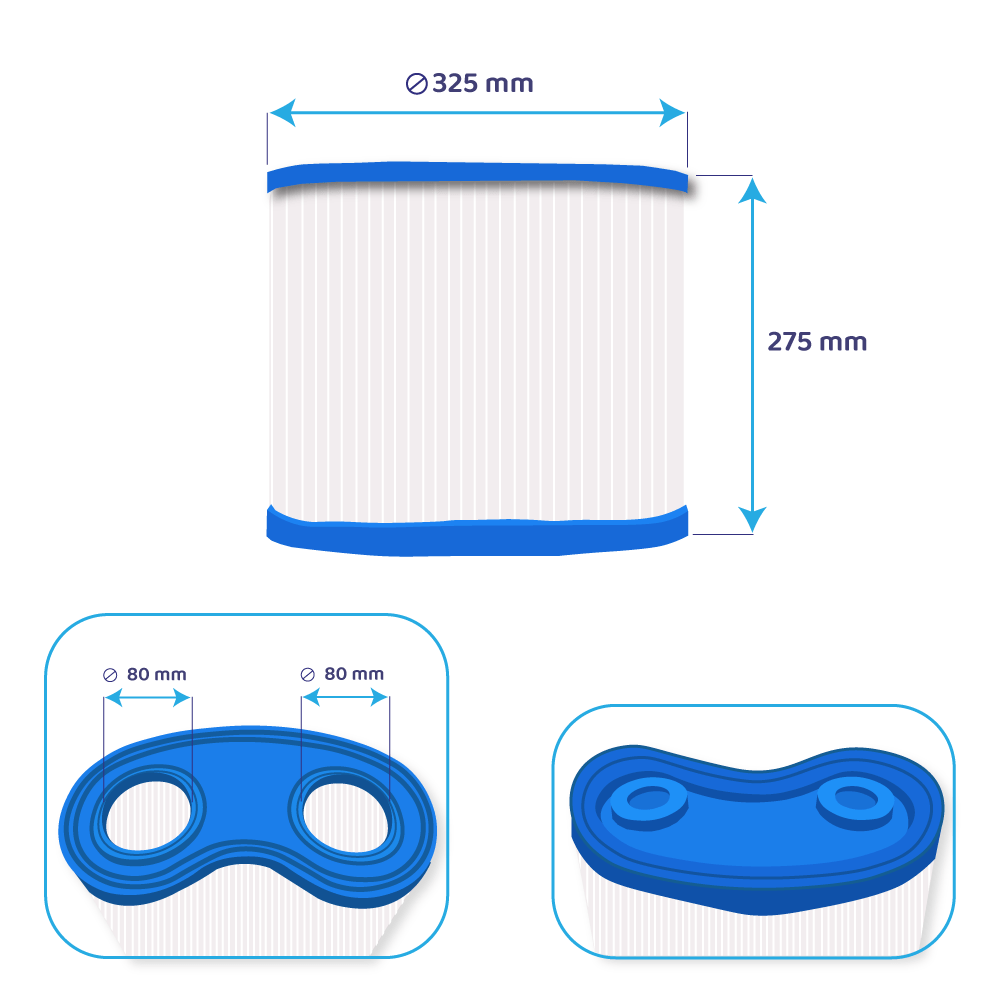 Darlly spa vandfilter Hydropool Serenity 4300, 4500, 5900, 6600, 6800 / SC859 / 12351