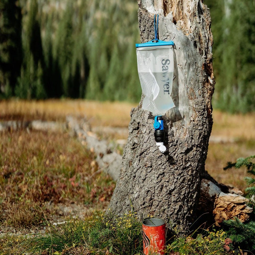 Sawyer Squeeze vandfiltreringssystem, CNOC Premium 2 L vandpose SP303