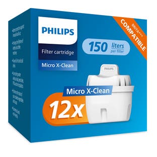 Philips Vandfilter 12-pak (filtrerer PFAS) kompatibel med BRITA Maxtra+
