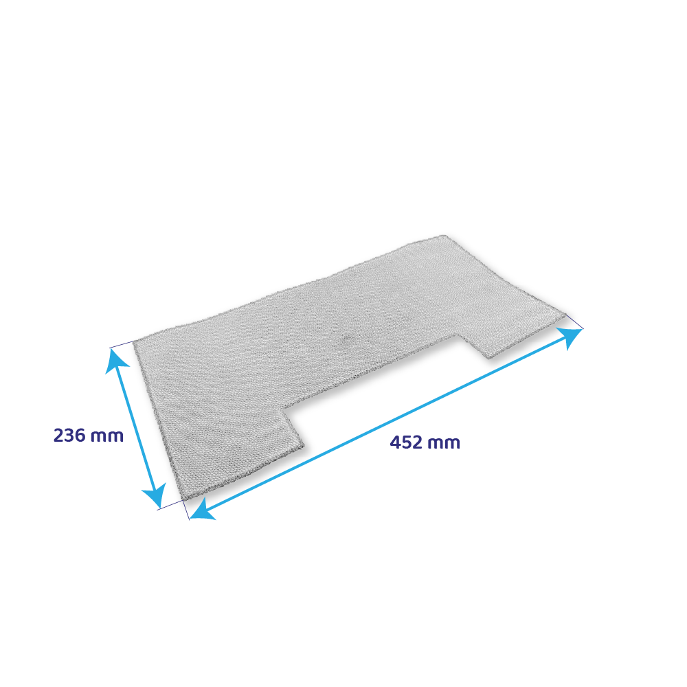 Metalfilter 452 x 236 mm egnet til Turboair 1010LZ / PUGLIA / EX78R
