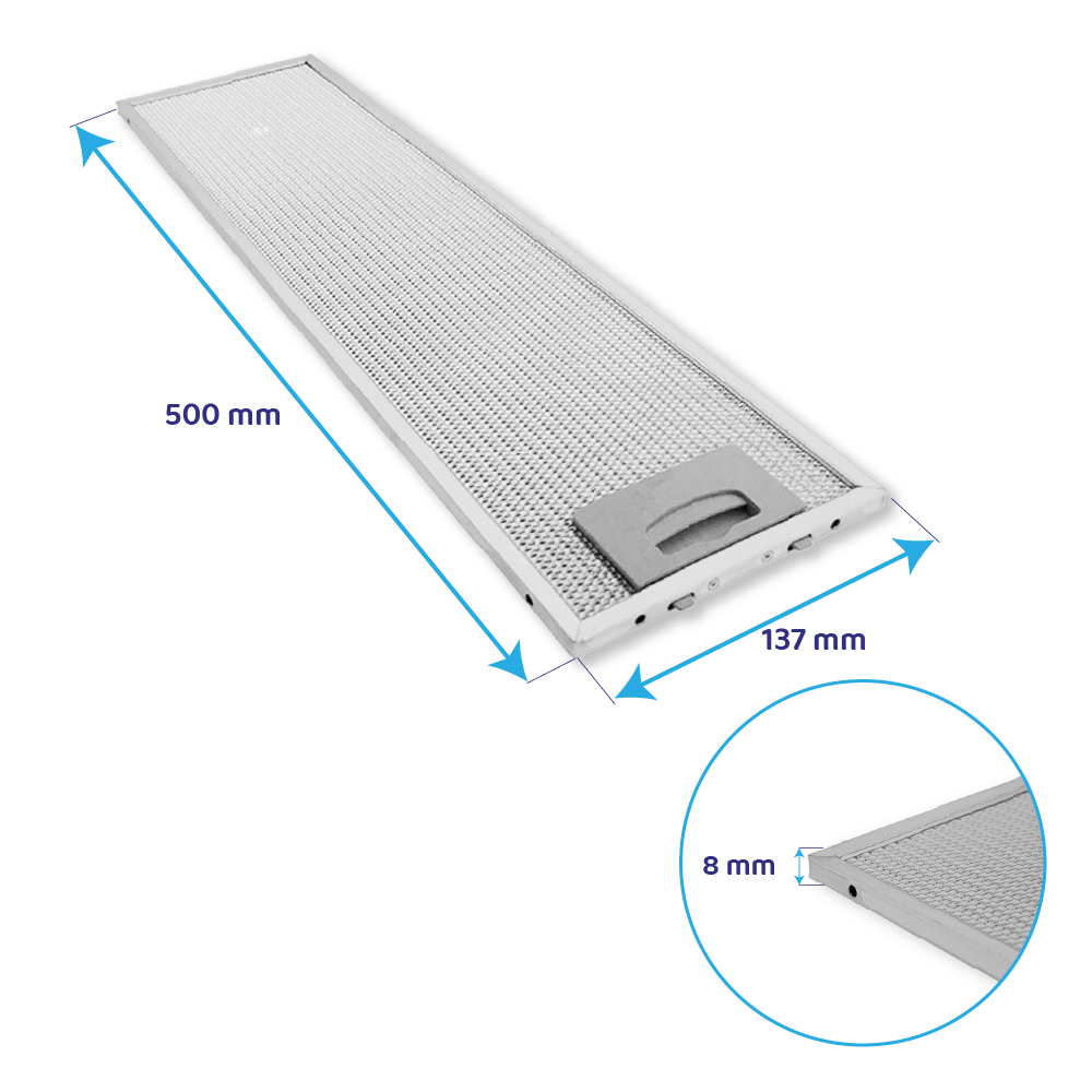Teka metalfilter 500 x 137 mm 61874022