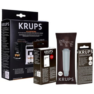 Krups vedligeholdelsessæt til kaffemaskine: afkalkningsmiddel + rengøringstabletter + vandfilter