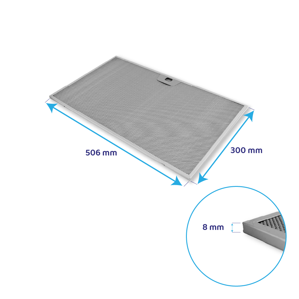 Metalfilter 506 x 300 mm egnet til Electrolux 4055135349