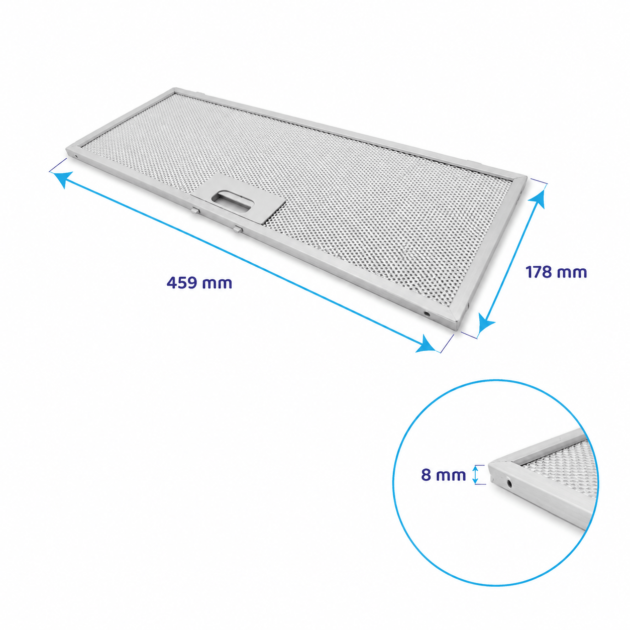 Arthur Martin metalfilter 460 x 178 x 9 mm 4055379723