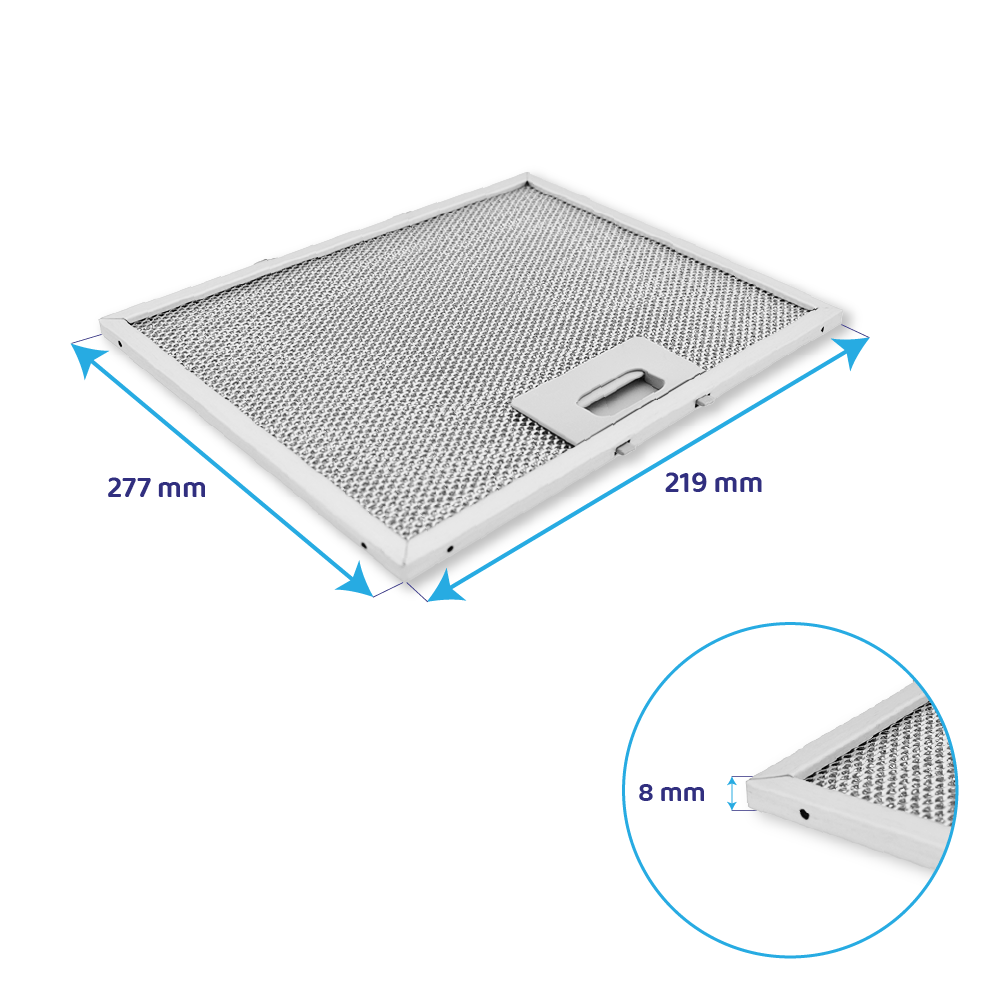 Hotpoint-Ariston metalfilter 275 x 217 x 8 mm 481248058332
