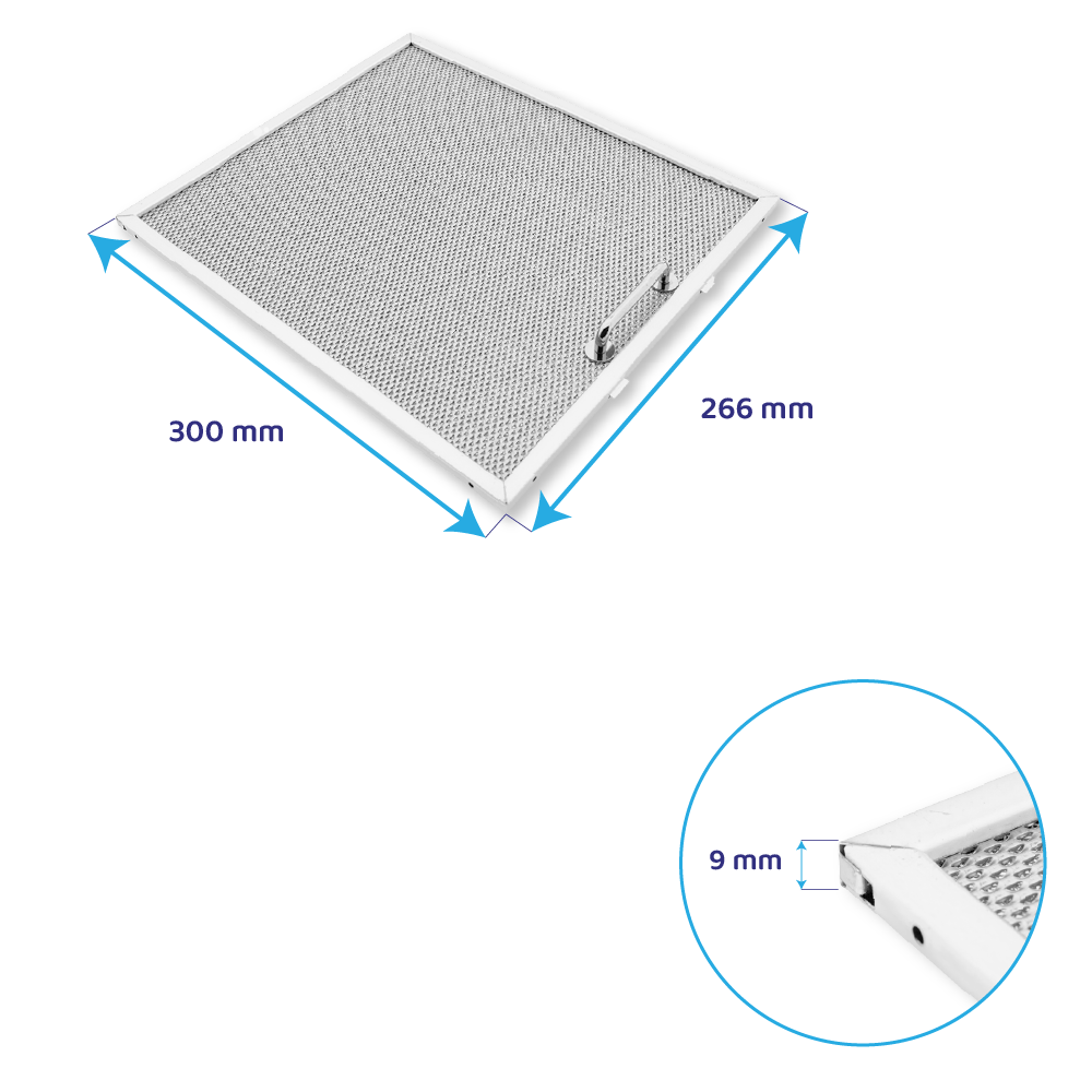 Whirlpool metalfilter 300 x 266 mm 481948048172