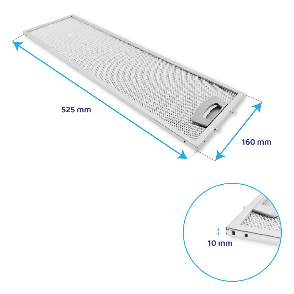 Gorenje metalfilter 525 x 160 mm 113746