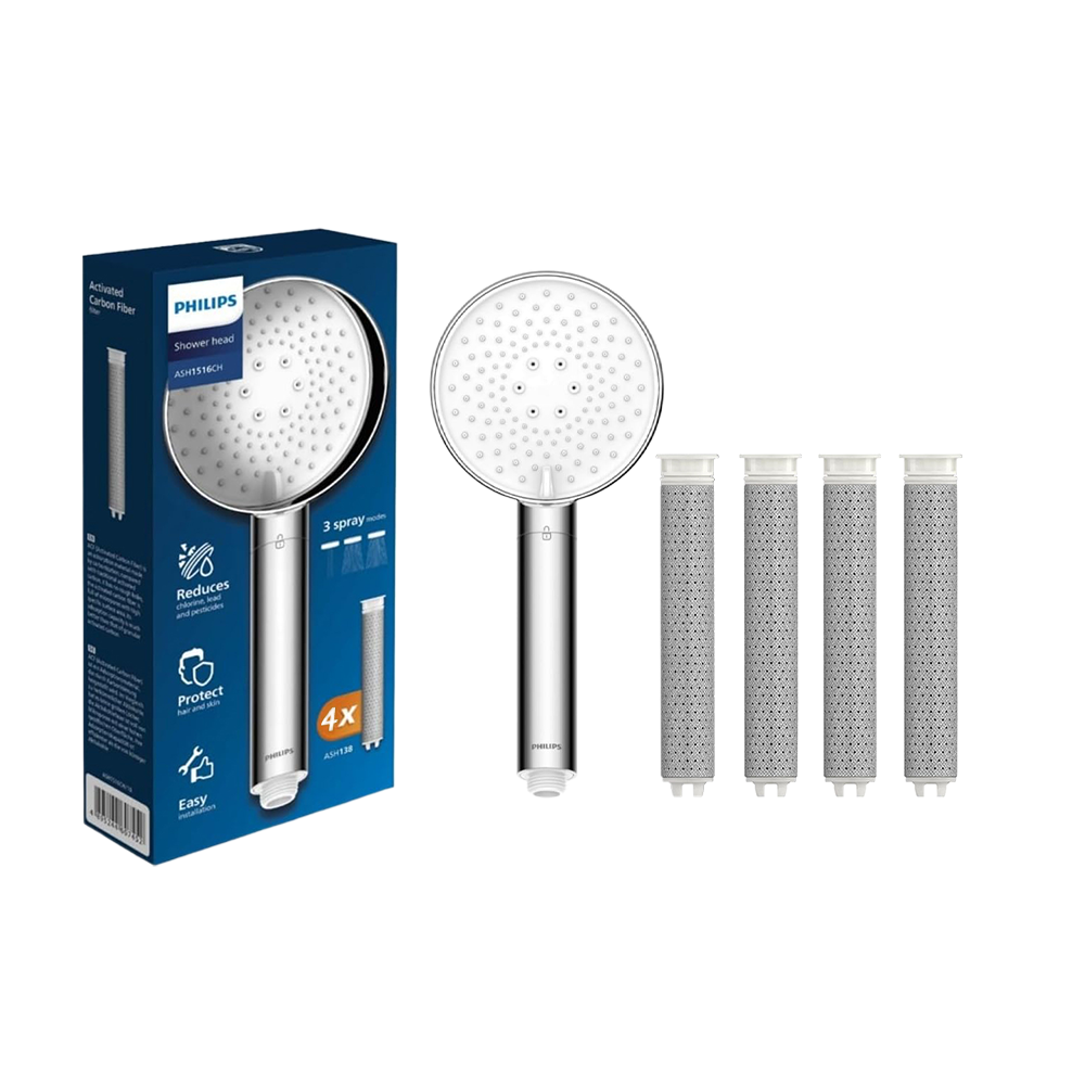 Philips brusehoved med 4 erstatningsfiltre ASH1516CH / ASH138
